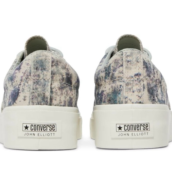 Converse John Elliott Skid Grip OX French Oak Green textured fabric, new, no box - Picture 4 of 7